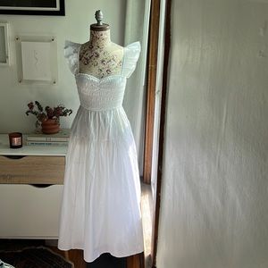 A&F Ruffle Strap Smocked Midi Dress - NWT